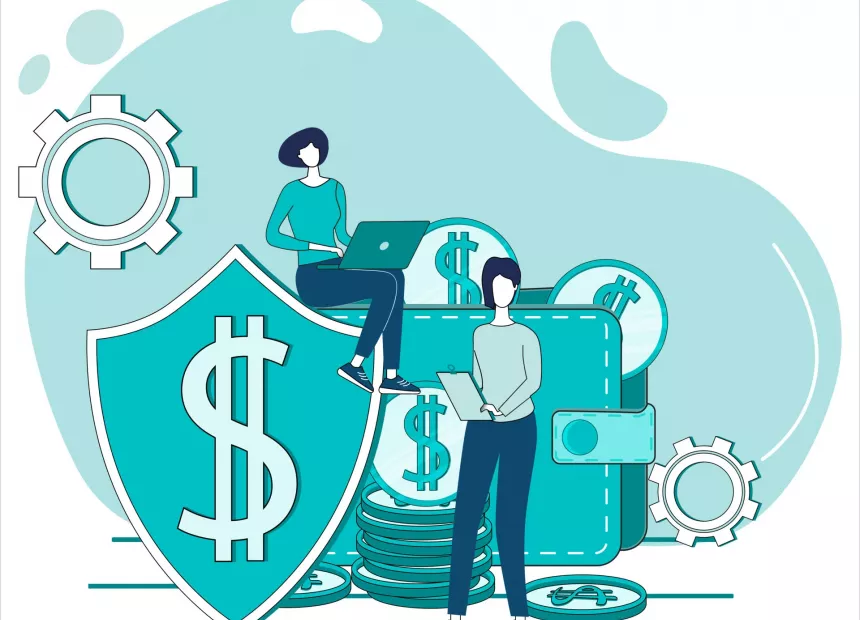 Безопасная сделка, Сделка без риска, Защищенная сделка, - secure-online-wallet-the-concept-of-secure-online-banking-people-on-the-background-of-a-large-wallet-and-a-shield-protecting-them-secure-online-payments-and-transactions-flat-illustration-vector.webp